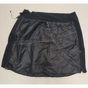 Swix Femme Quilted Skirt Sz Medium Insulated Side Zip Black